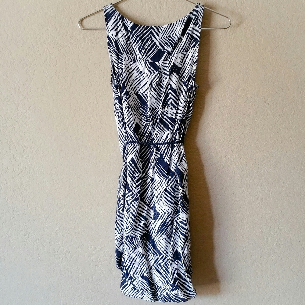 Trina Turk Subrina Navy Blue Rope Belt Dress Sz 4 - Picture 8 of 10
